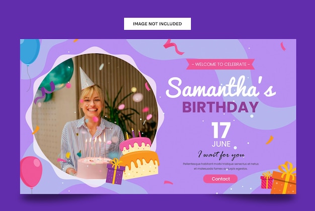 birthday day invitation design template full editable in hd 4k printable version