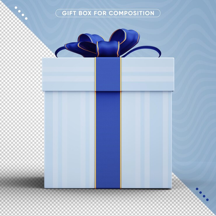 PSD birthday gift box design