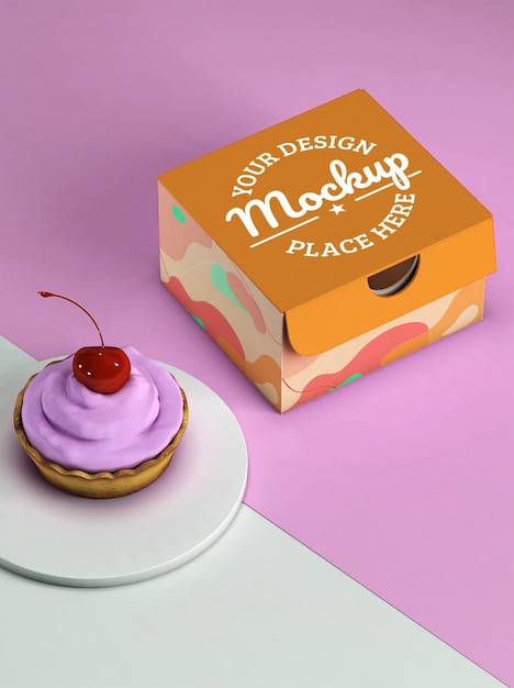 Design mockup gelato di compleanno