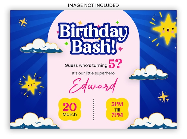 birthday invitation cards in psd editable