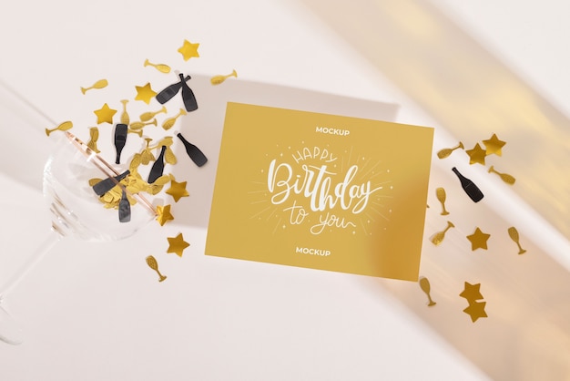 birthday invitation mockup design