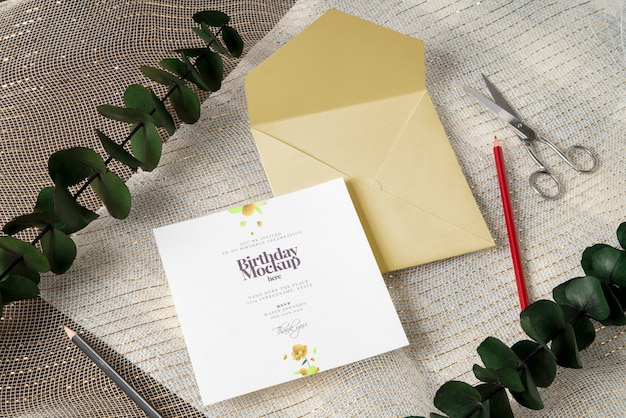 birthday invitation mockup