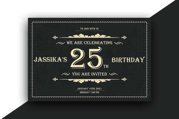 PSD invito di compleanno post card design