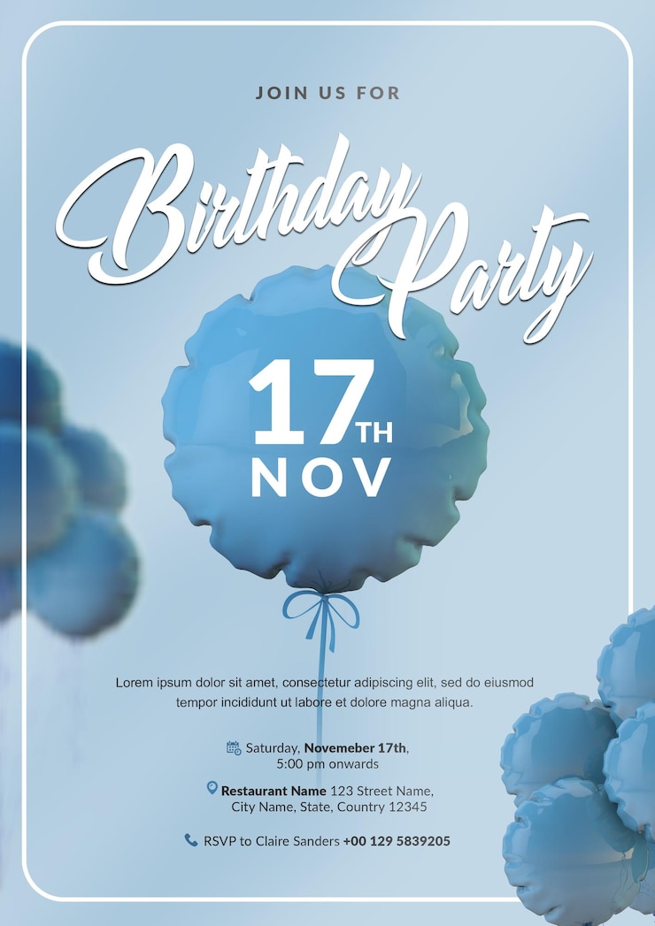 Birthday invitation template