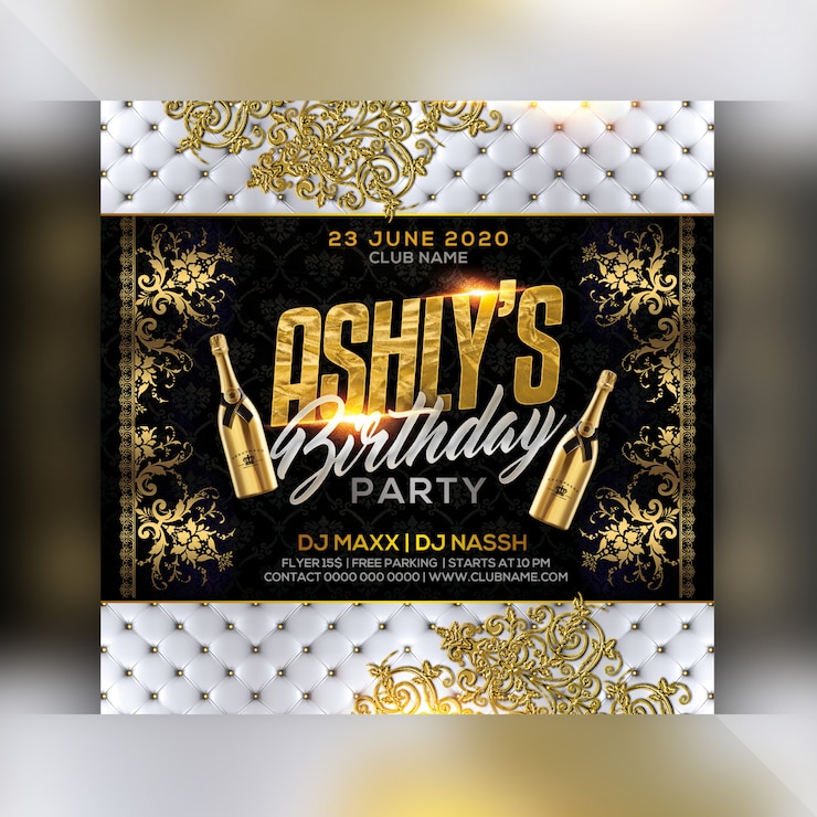 PSD birthday night club party flyer