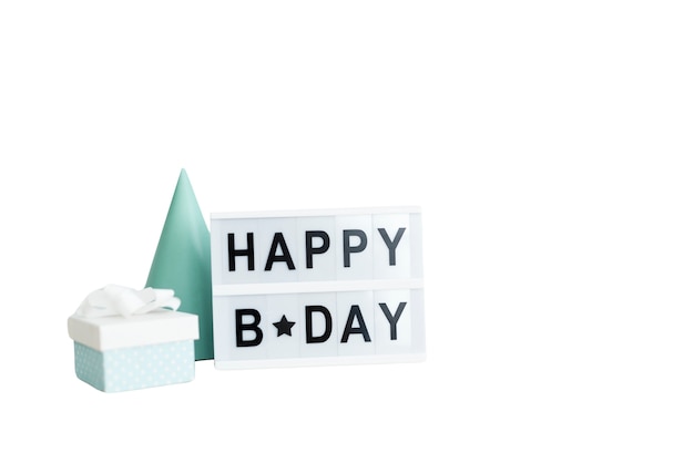 Birthday objects used for celebration  isolated