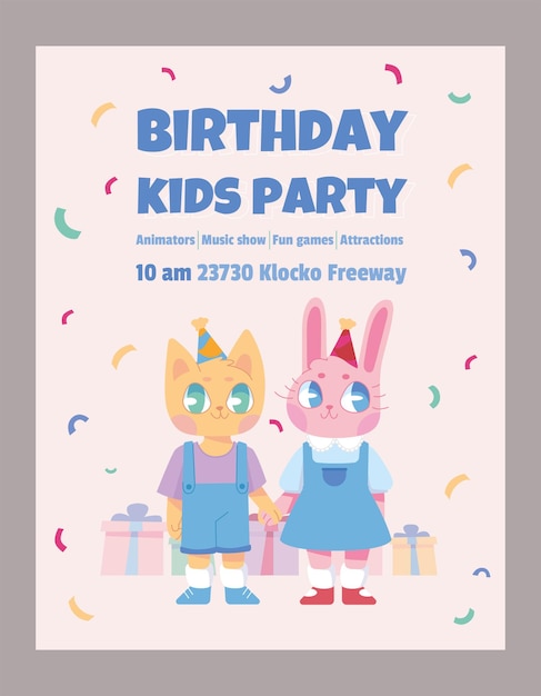 PSD birthday party flyer