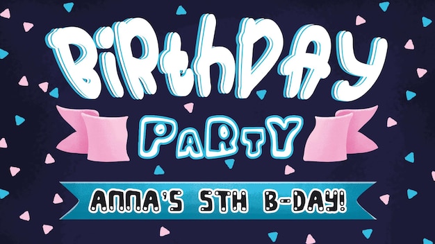 PSD birthday party flyer