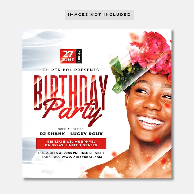 Birthday party flyer