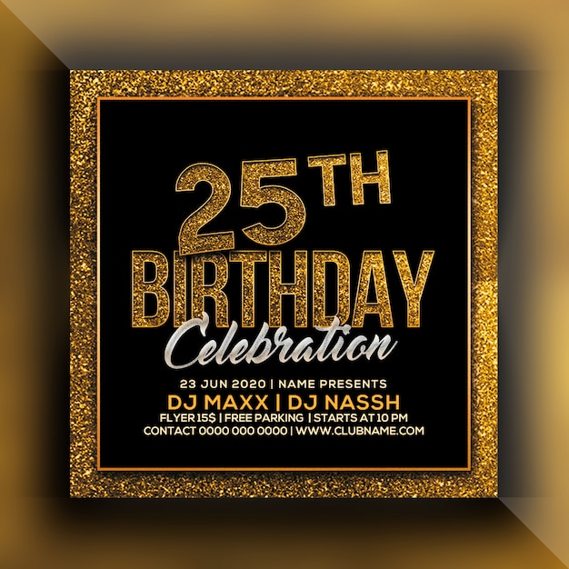 PSD birthday party flyer