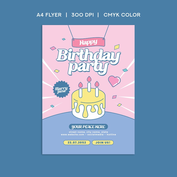 PSD 생일파티 플라이어