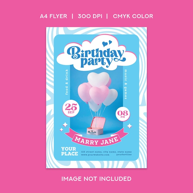 birthday party flyer