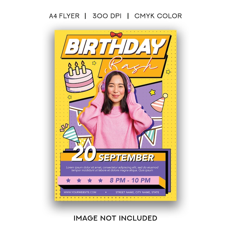 PSD 생일 파티 전단지