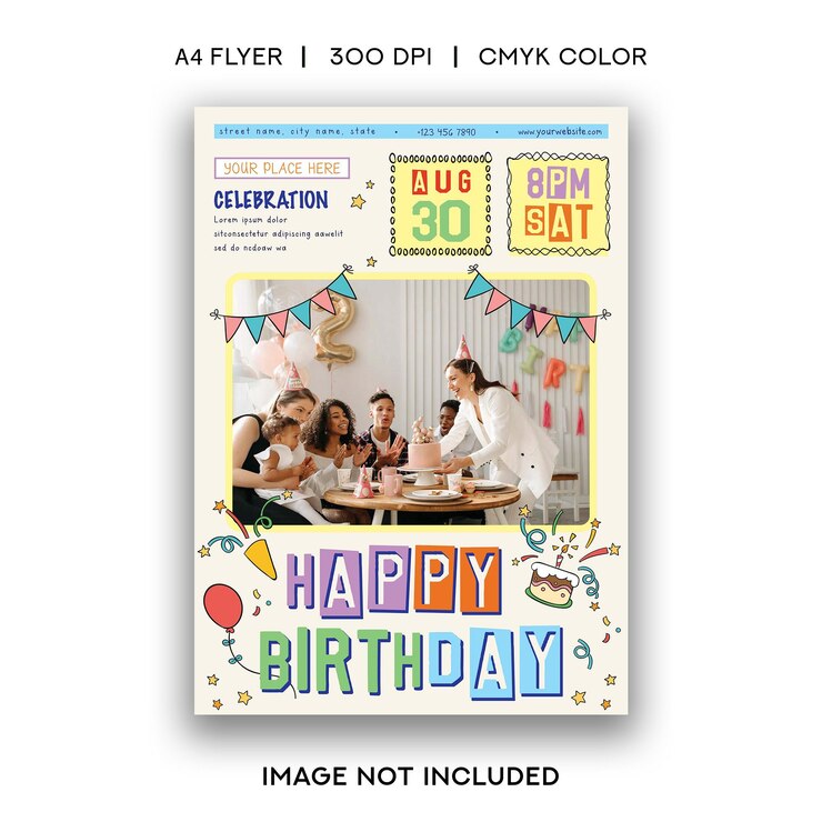 PSD 생일 파티 전단지