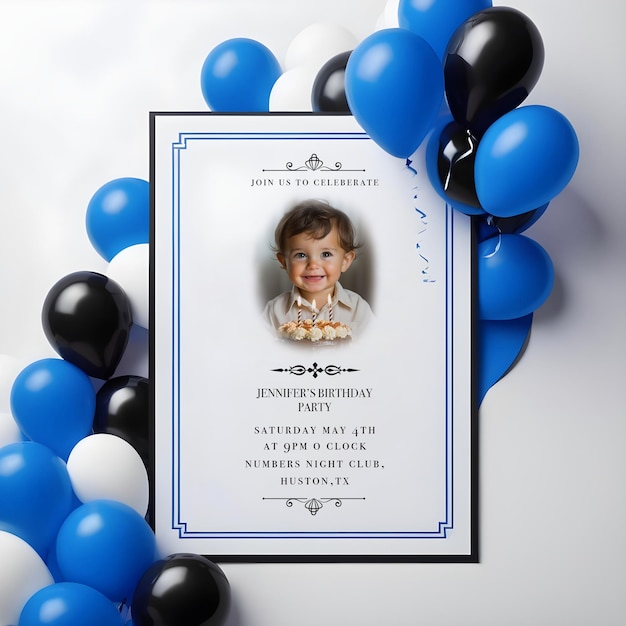 Birthday party invitation flyer template