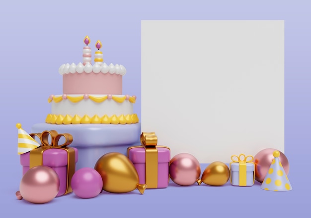 birthday sales blank banner background
