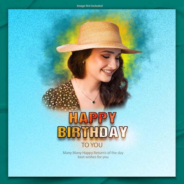 Birthday special social media poster design