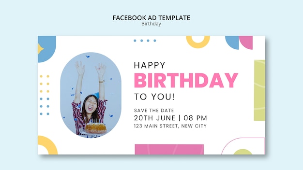 PSD birthday template design