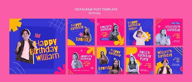 PSD birthday template design