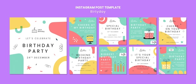 Birthday template design