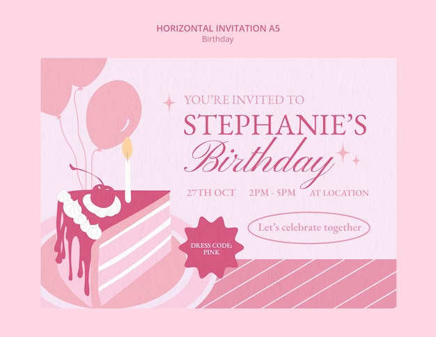 PSD birthday template design