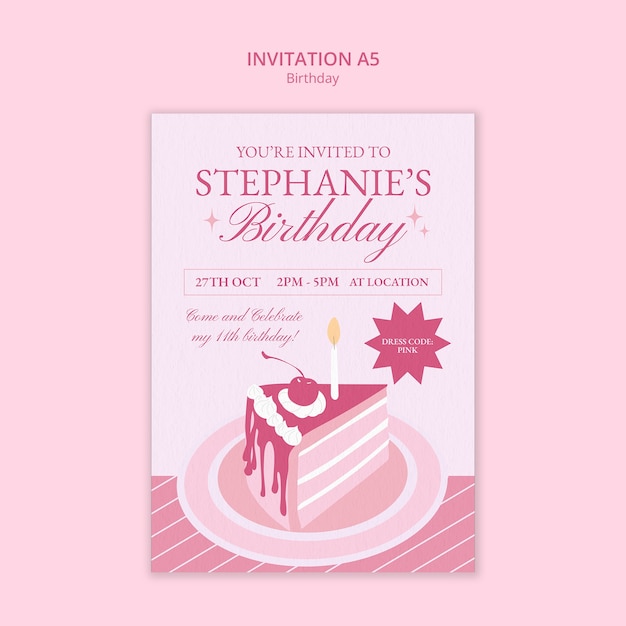 PSD birthday template design