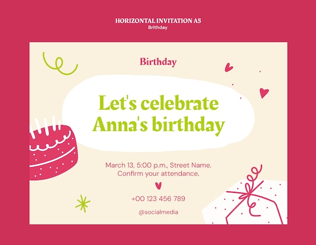 Birthday template design