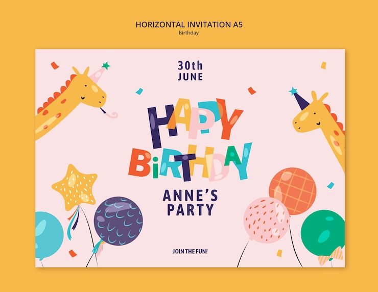 PSD 생일 템플릿 디자인