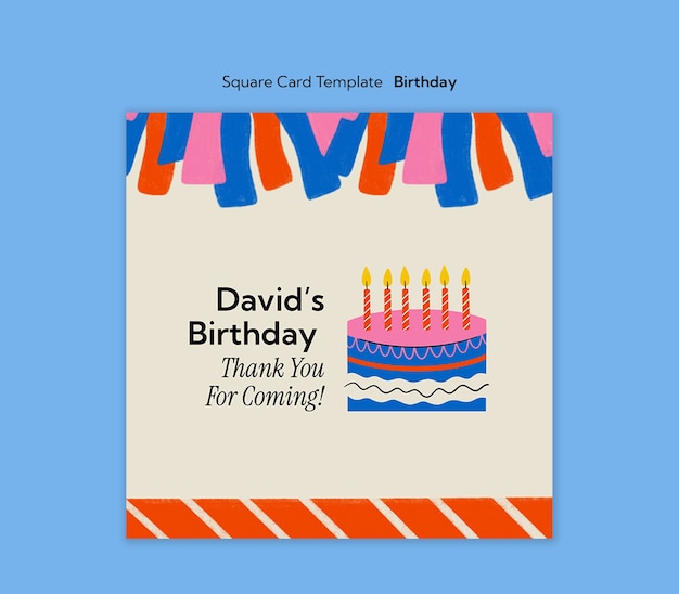 PSD birthday  template design