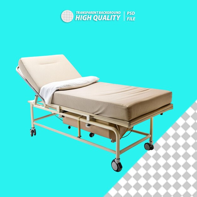 PSD birthing bed isolated on transparent background