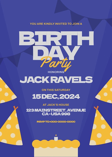 Birthspurp Birthday Invitation Template