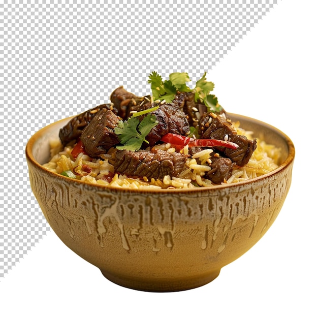 Biryani isolated on transparent background