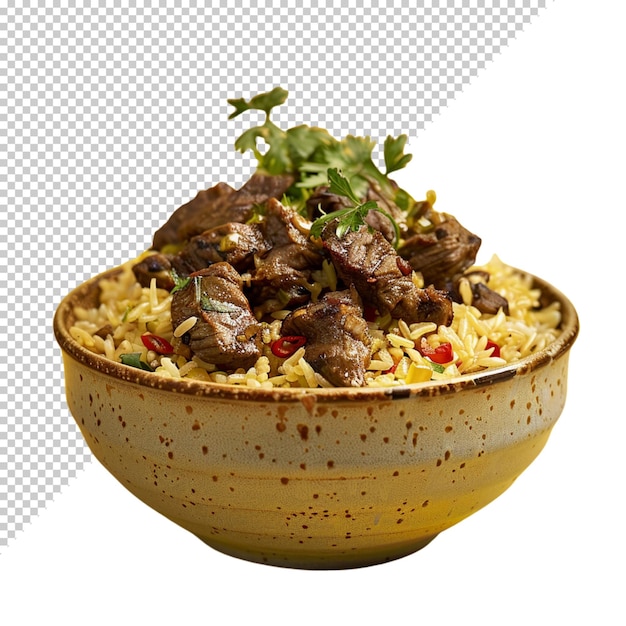 PSD biryani isolated on transparent background