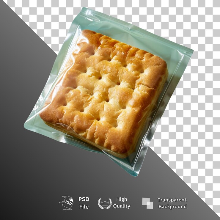 PSD biscuit isolated on transparent background