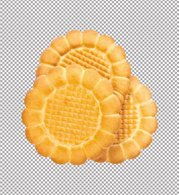 PSD biscuit isolated on white background