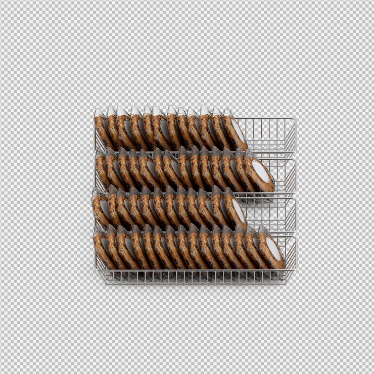 PSD  biscuits 3d isolated render