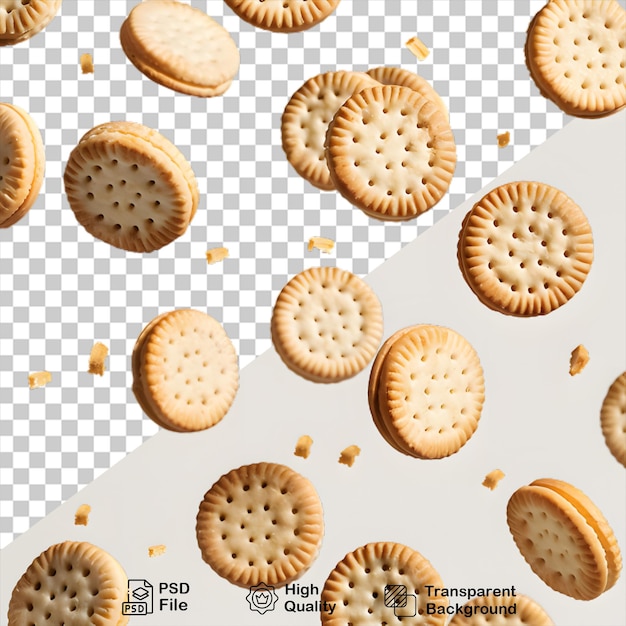 PSD biscuits isolated on transparent background