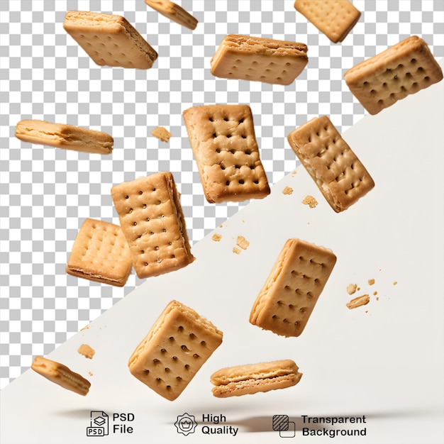 PSD biscuits isolated on transparent background