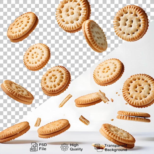 PSD biscuits isolated on transparent background