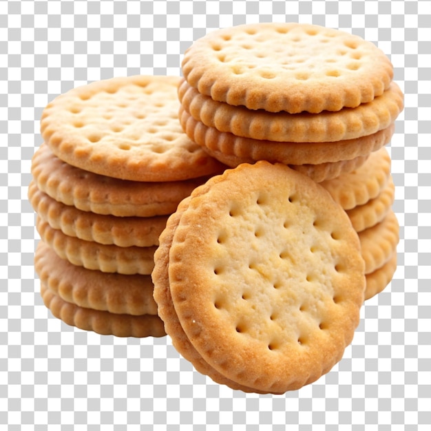 PSD biscuits isolated on transparent background