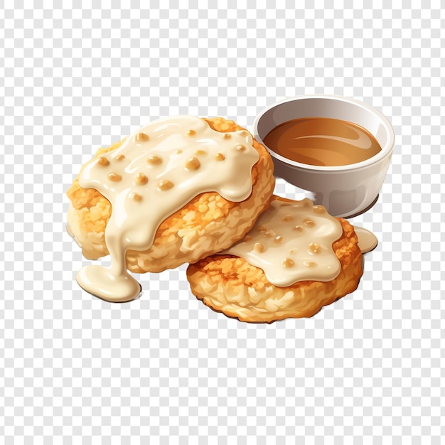 PSD biscuits isolated on transparent background