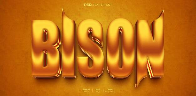 Bison 3D editable text effect