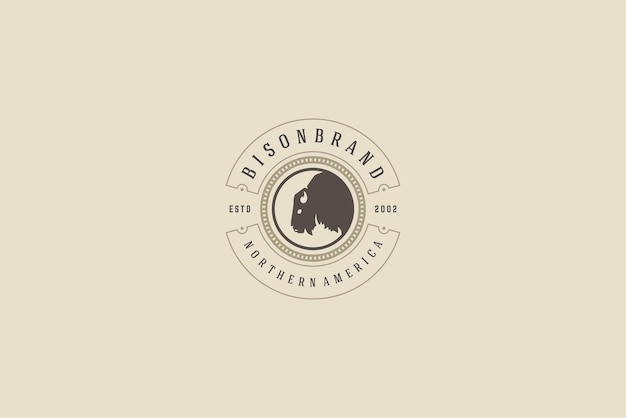Bison in badge for traveling store