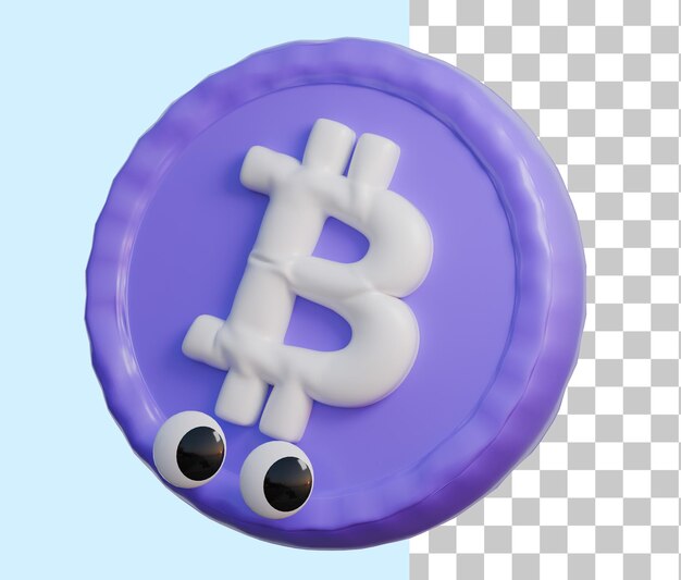 Bitcoin 3d balloon icon