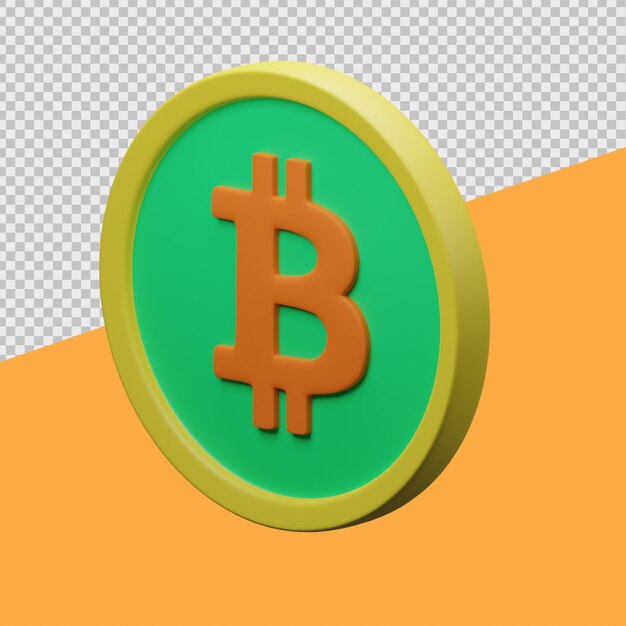 Bitcoin 3d financiën-illustraties