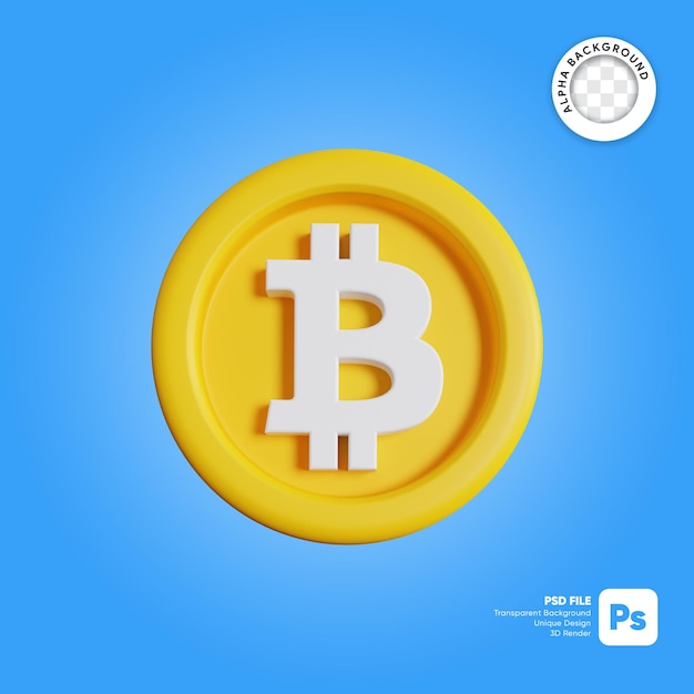 Bitcoin 弱気の 3 d イラストレーション