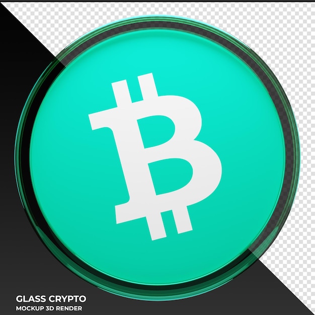 Bitcoin Cash BCH Glas Crypto Coin 3D Illustratie