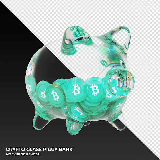 Bitcoin Cash Bch Szklana Skarbonka Z Monetami Kryptograficznymi Ilustracja 3d