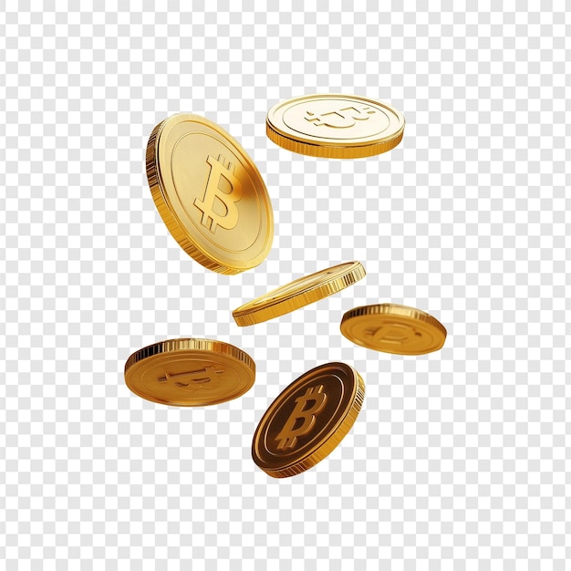 ビットコインが空中に浮かんでいる