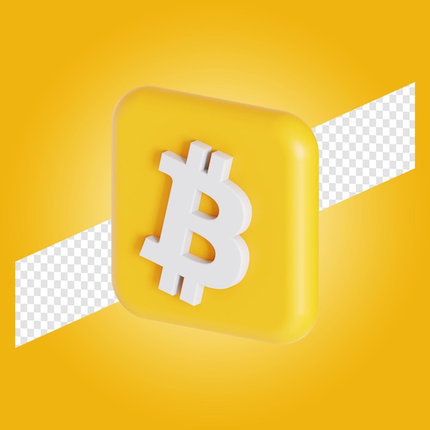 Bitcoin cryptocurrency symbol logo 3d illustration